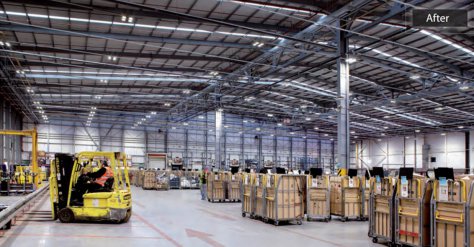 Prípadová štúdia: Royal Mail NDC šetrí pomocou LED osvetlenia